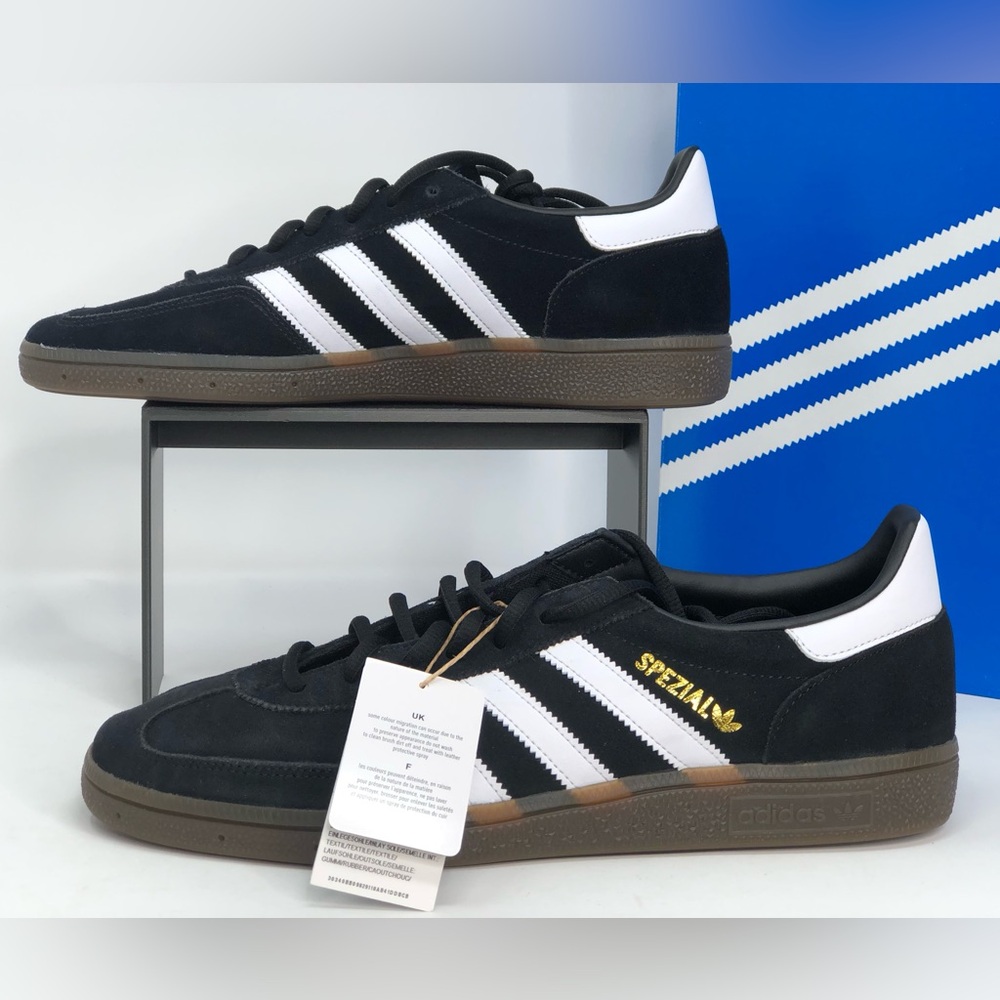 Adidas Men’s Handball Spezial DB3021 Black White Gum Sneakers - Size 10.5